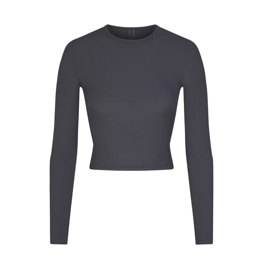 SKIMS LONG SLEEVE CROP TOP